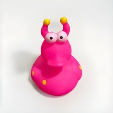 Pink Monster Rubber Duck Approx 2 Tall