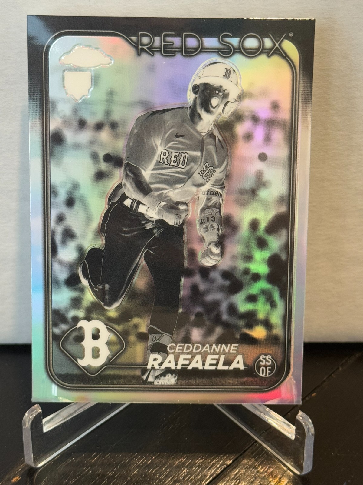 2024 Topps Chrome Ceddanne Rafaela #118 Negative Refractor (RC) Rookie