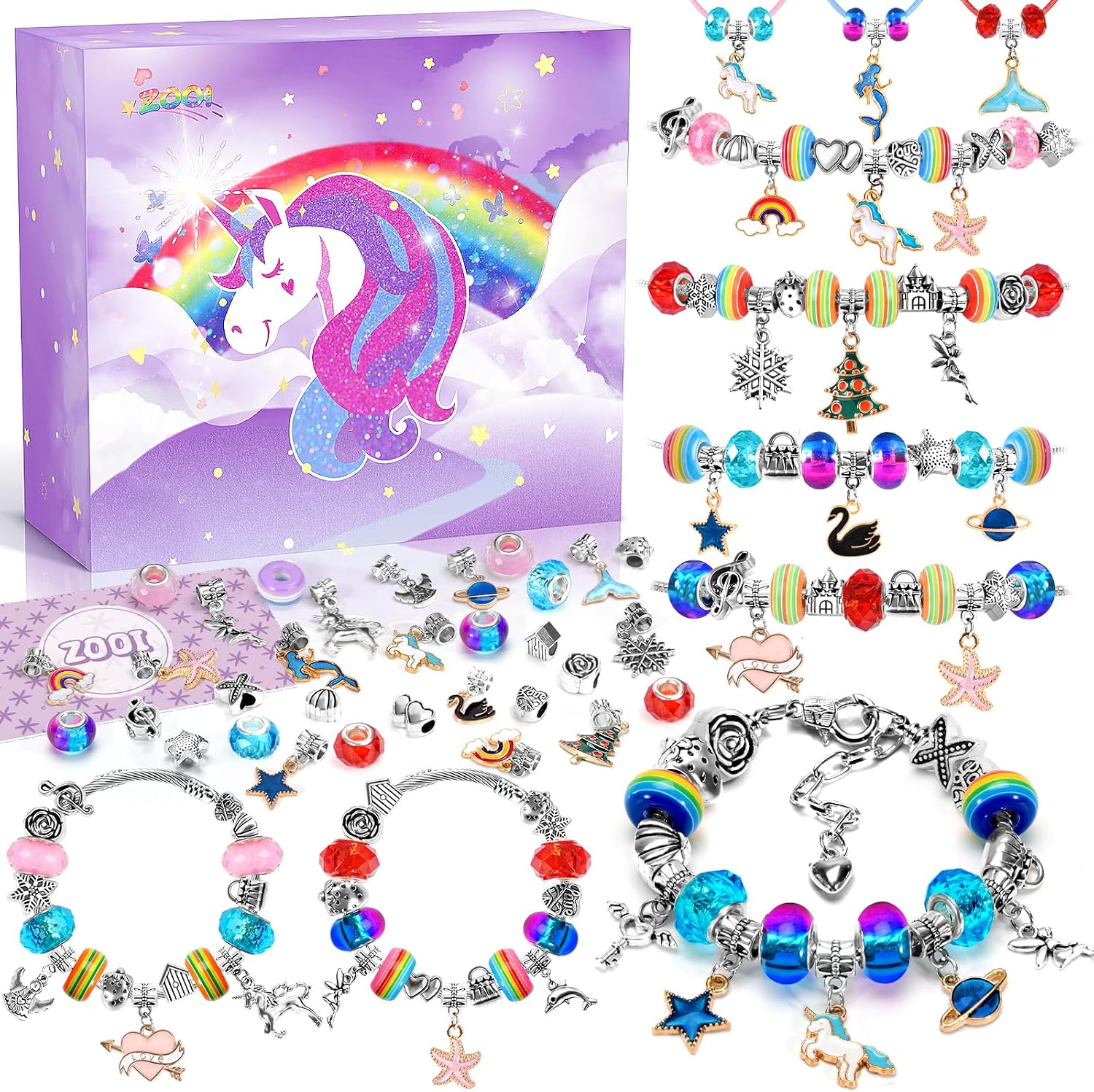 ZOOI Bracelet Making Kit for Girls| Charm Bracelet Making Kit| Gifts for Teenage