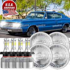 Newest For Dodge Charger 1967-74 4x 5.75 Inch Led Round Headlights A