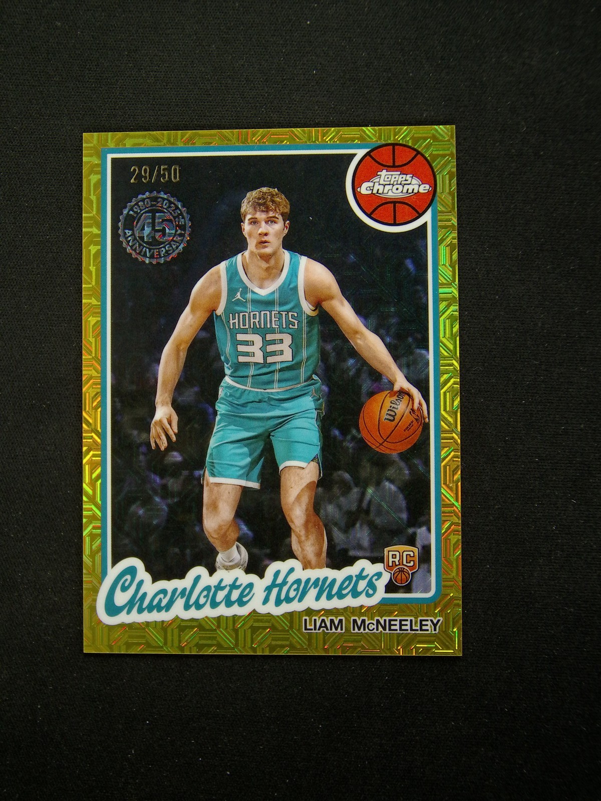 2025-26 Topps Flagship Liam McNeeley Gold Mojo RC /50