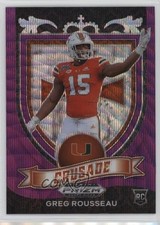 2021 Panini Prizm Draft Picks Crusade Purple Wave Prizm Greg Rousseau #179 7u1