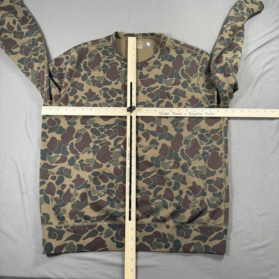 Polo Ralph Lauren Sudadera Para Hombres Grande Camuflada Cuello Redondo Pullover Bordado Poni Foto 4 de 4