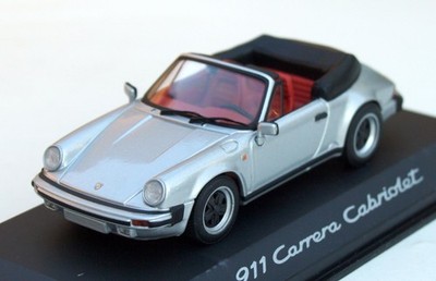 Porsche 911 SC Cabrio Bj. 1982-1989, Silbermetall Minichamps-Sondermodell 1:43