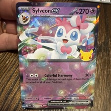 30° Celebrazione Sylveon EX 071/128 Holo Rara Carta Pokémon Inglese TCG