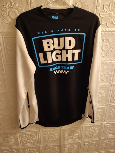 Webig Moto Co. Bud Light Race Team Men's Medium Long Sleeve Shirt