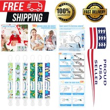 Perfect Baby Shower Gift: Stylish 6-Pack Dinosaur Pacifier Clips for Newborns