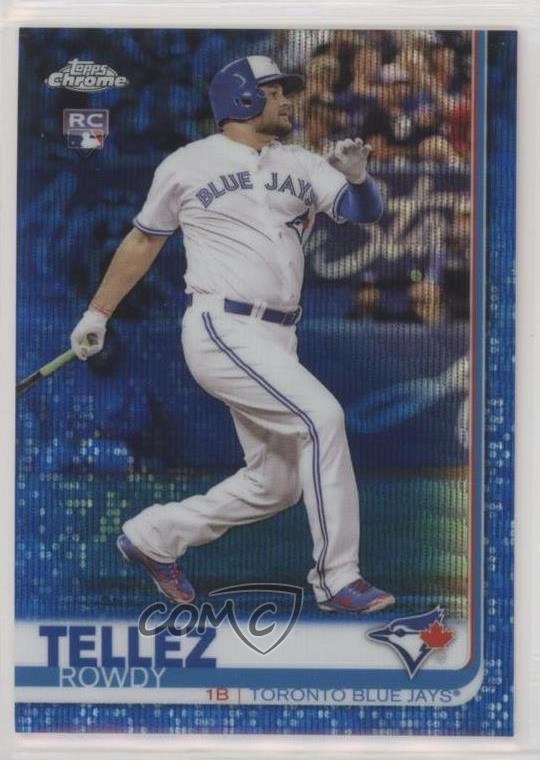 2019 Topps Chrome Blue Wave Refractor 9/75 Rowdy Tellez #2 Rookie RC 2d9