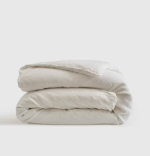 Quince European Linen Duvet Cover Full/Queen Size White DUVET COVER ONLY NEW
