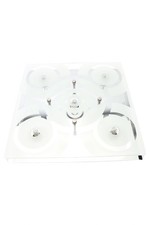 LEUCHTENDIREKT Deckenleuchte Modern Quadratisch Weiß Glas Metall Lampe