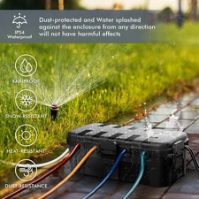 RESTMO Outdoor Weatherproof Extension Cord Box Waterproof Electrical Box