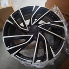 18 Set of 4 VW Golf Adelaide Style Alloy Wheels Black Machine MK5 6 7 8 Audi A3