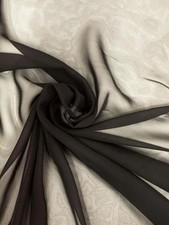 BLACK DOUBLE CHIFFON FABRIC, 150 cm wide, SHEER EVENING FABRIC,  AUSTRALIA