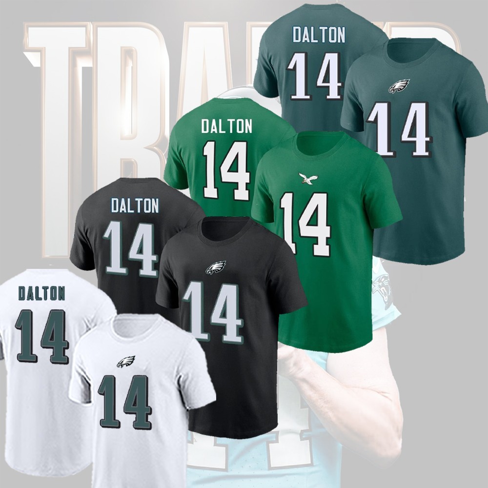 NEW! Andy Dalton #14 Philadelphia Eagles 2026 Name and Number For