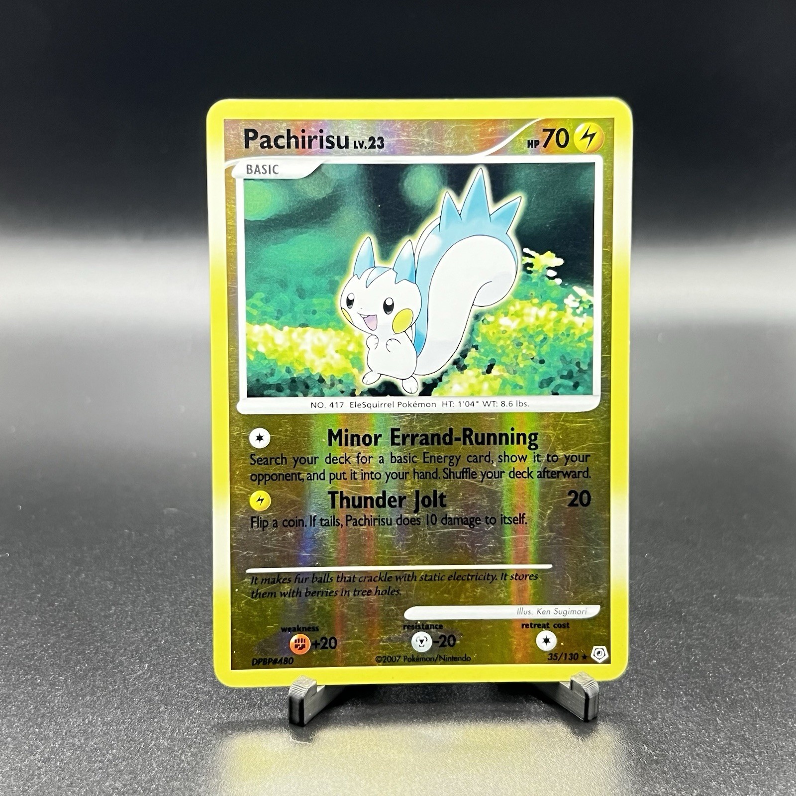Pokemon TCG: Pachirisu 35/130 2007 Diamond & Pearl Reverse Holo