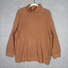 American Eagle Chunky Knit Oversized Sweater XS/S Tan Neutral Cozy Minimalist