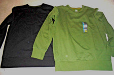 Lot of 2 New with tag Athletic Works Boys Sweatshirts Black  Olive-green SZ 18