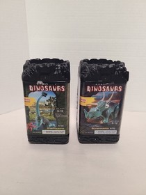 2 LEGO Dinosaurs 6722 6719 Styracosaurus 2001 Set w/ Original Canisters Brachio