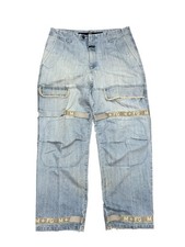 Vintage Marithe Francois Girbaud Straight Jeans Mens 38x34 Blue Cargo M FG Y2K