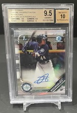 2019 Bowman Chrome Julio Rodriguez 1st Prospect Auto Refractor /499 BGS 9.5 / 10