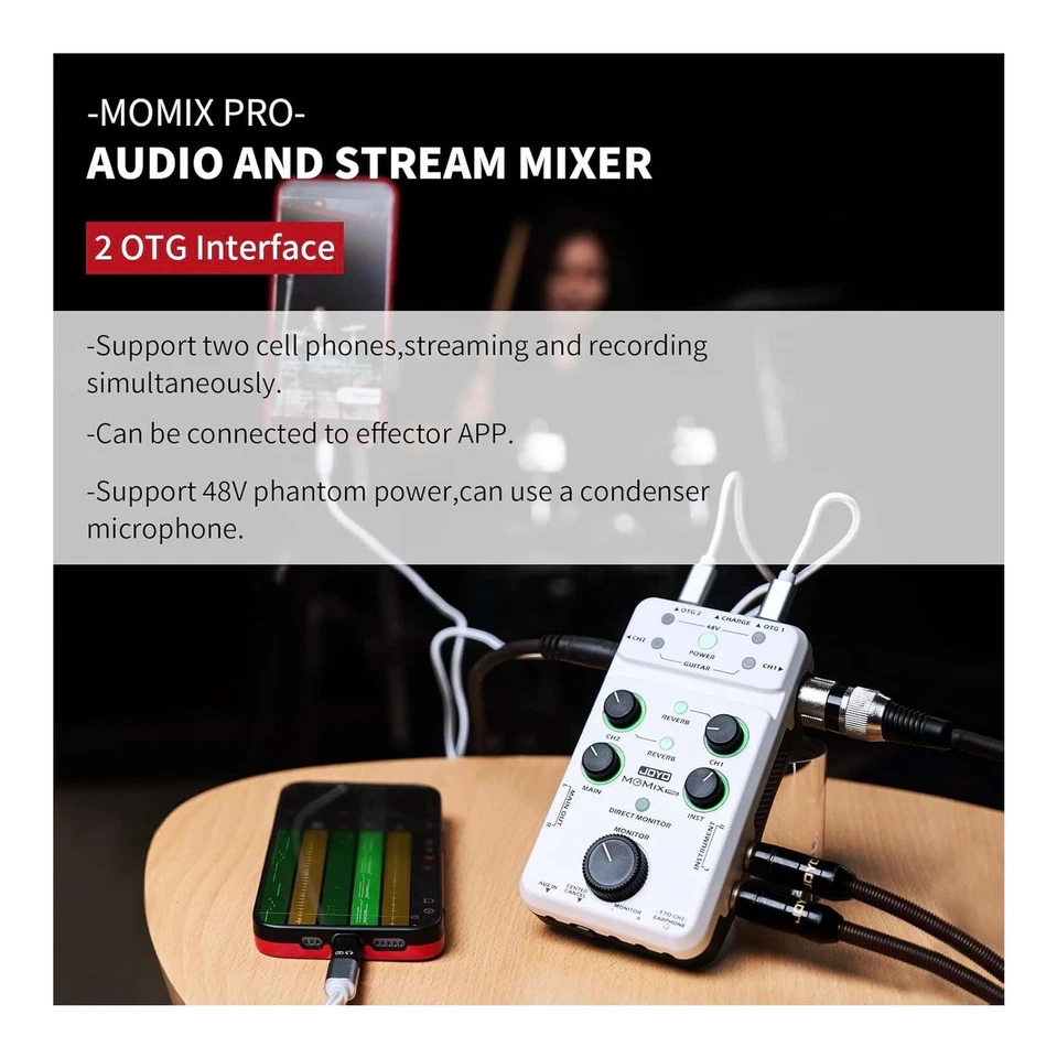 JOYO MOMIX PRO Audio Interface Portable Mixer for Smartphones - image 4 of 4
