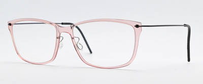 LINDBERG Brille now 6504 53-16 C20 T802 150 Col U14 Titan Taupe Karree Rosé