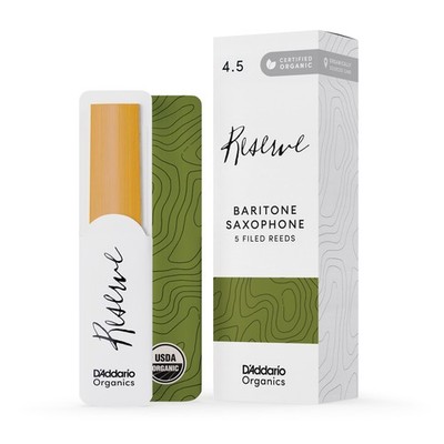 D'Addario Organic Reserve Baritonsaxophon Blätter, Stärke 4,5, 5er Pack