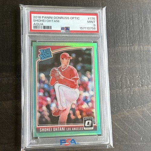 2018 Panini Optic Rated Rookies Shohei Ohtani Aqua 117/299 PSA 9 Mint
