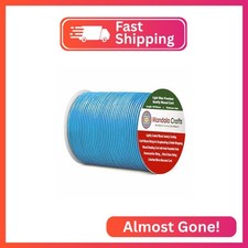 Mandala Crafts 2mm Light Blue Waxed Cord, Jewelry Making, 109 Yard