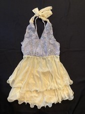 Yellow Lyrical 2 Piece Dance Costume, Adult Small