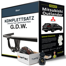 Für MITSUBISHI Outlander III GG_W,GF_W Anhängerkupplung starr +eSatz 7pol 10-