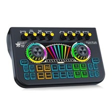 X3 Gaming Audio Mixer, Live Sound Card with 3.5mm Condenser X3-B6443