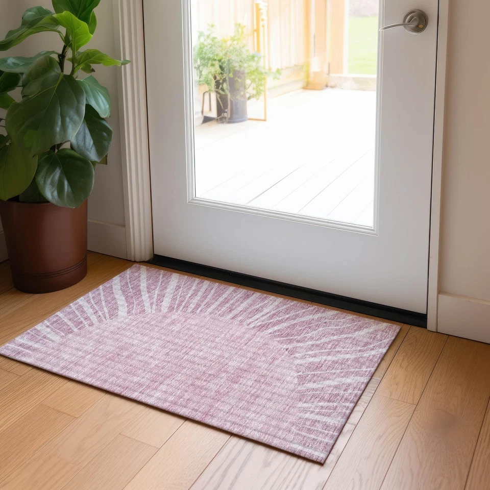 Chantille ACN668 Blush 1'8" x 2'6" Indoor Outdoor Area Rug, Easy Clean, Machi... - Image 4 of 4