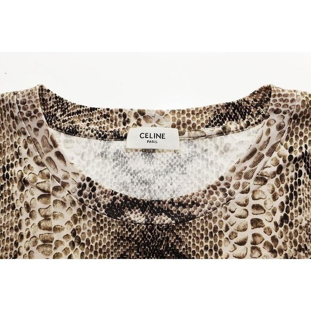 CELINE 22SS Serpent Python Print Logo Loose Tee X… - image 6