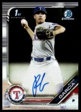 2019 Bowman Draft Chrome Pick Autographs Ryan Garcia Auto Texas Rangers #CDA-RGA
