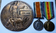 WWI MEDAL PAIR PLAQUE BRUCE TYNESIDE IRISH PALS VICTORIA CROSS KILLED IN ACTION