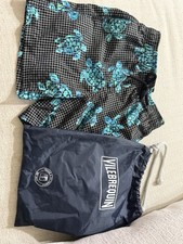 Vilebrequin Kids Board Shorts 6 Ans Black Blue Turtle Print JIMC6035