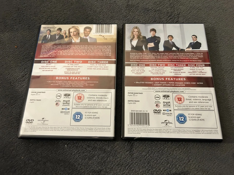 Covert Affairs Complete Series Seasons 1-2 One & Two (Free P+P) - Image 2 of 2
