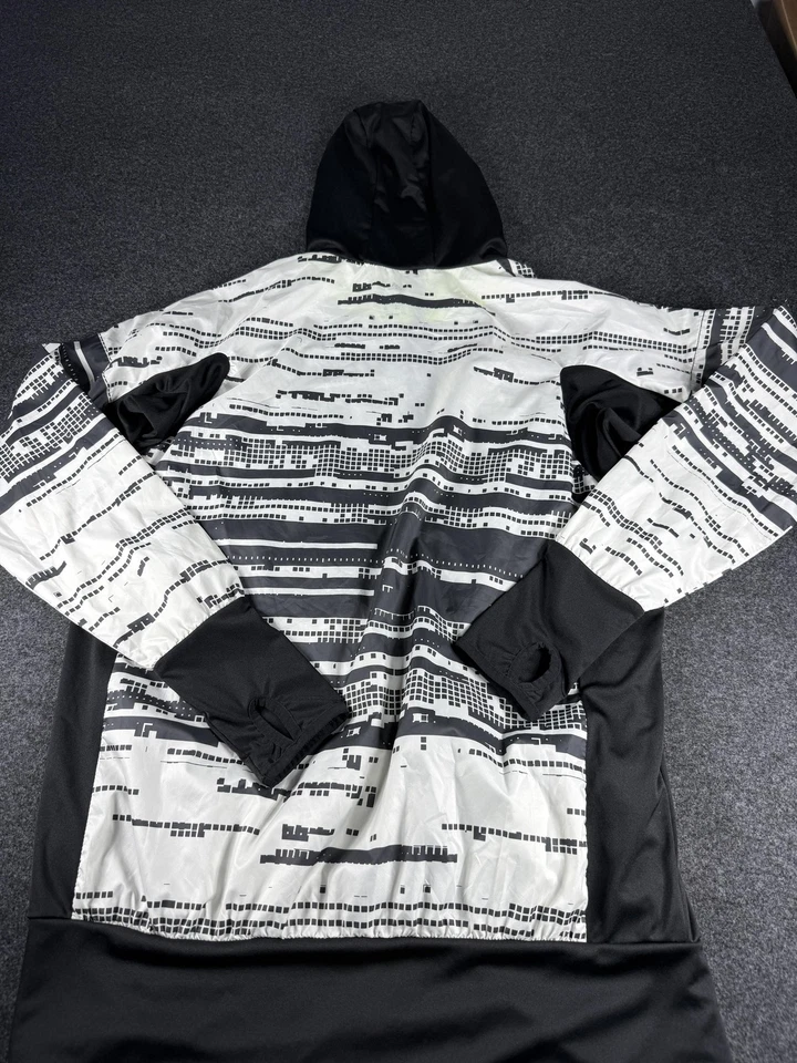 Adidas Hooded Windbreaker Jacket Mens Large Full Zip Outdoors Breathable - Image 2 of 4