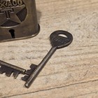 4" Antique Style Brass & Iron Texaco Padlock with Keys Oil Company Lock — photo 10