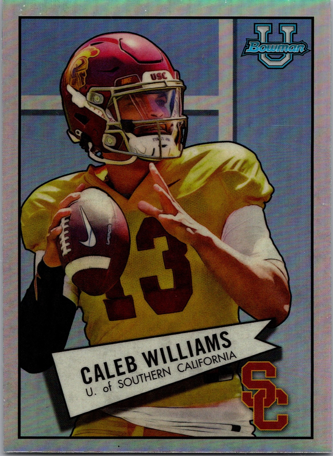 2022 Bowman University Chrome #52BF-4 Caleb Williams 1952 Bowman