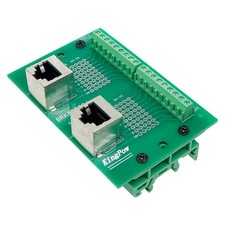 RJ45 8P8C DIN Rail Mount Ethernet Connector Breakout Board Jack Terminal