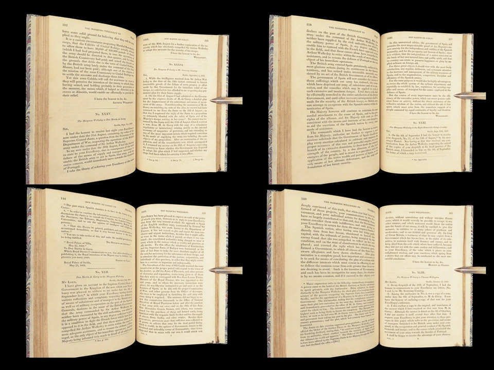 Despatches of Marquess Wellesley | 1838 – Spain, Supreme Junta | Fine Binding - Image 3 of 4