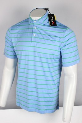 Ralph Lauren RLX Men's Classic Fit Performance Polo Shirt Blue Green Striped