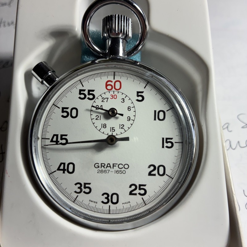 Vintage GRAFCO 2867-1650 SWISS MADE STOPWATCH Working