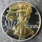 2000 $1 American Silver Eagle Dollar, Colorized