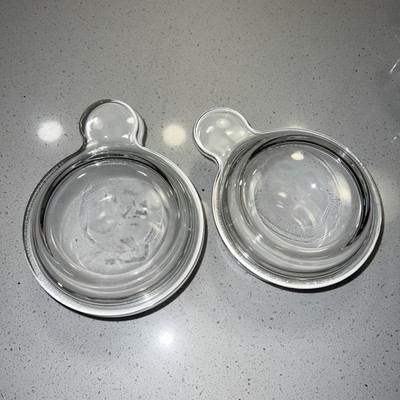 Vintage Corning Ware Grab-It P-150-B Bowls w Glass Lids Set of 2 USA