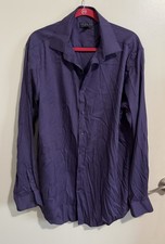 Alfani Slim Fit Dress Shirt XL 17-17.5 36/37 Purple 72 Cotton Nylon
