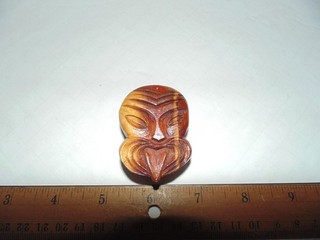 BSA Vintage Hand Carved Neckerchief Slide Native American Iroquois Mask