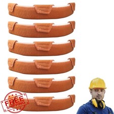 6 Pack Hard Hat Liner Sweatband Washable Flame Retardant Cotton